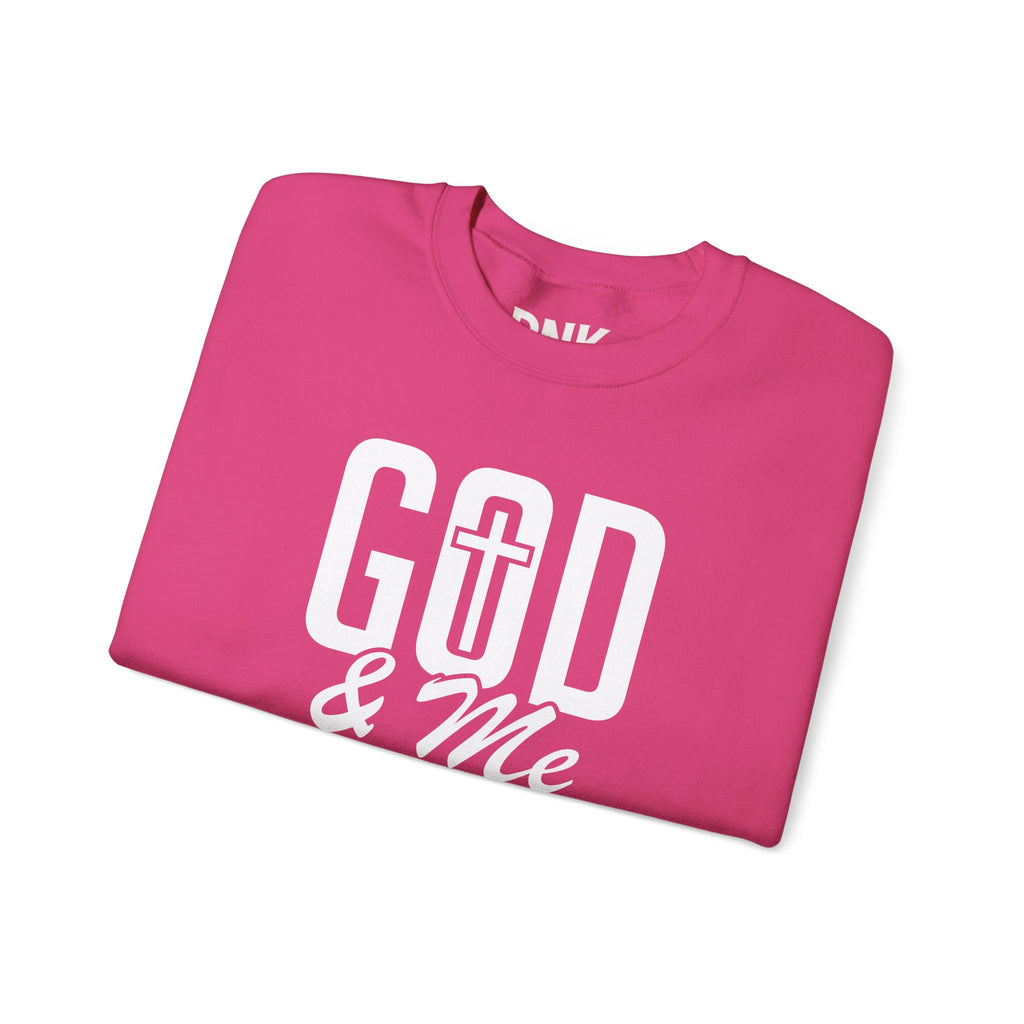 God & Me Sweatshirt | Cross Back Christian Sweater| Religious Gift| God Sweatshirt| God Is Good| Faith Sweate| Jesus Lover