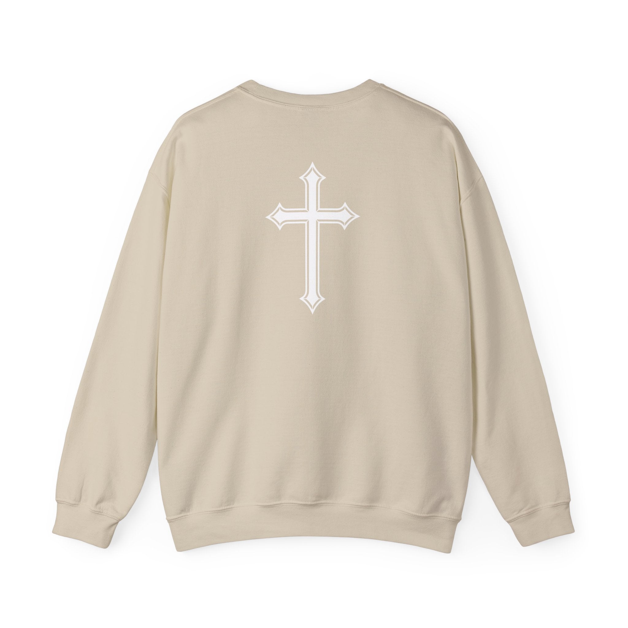 Too Blessed to Listen to the Mess Sweatshirt|Cross on Back | Christian Sweatshirt| Bible Verse Hoodie | Religious Shirt| Faith Tee