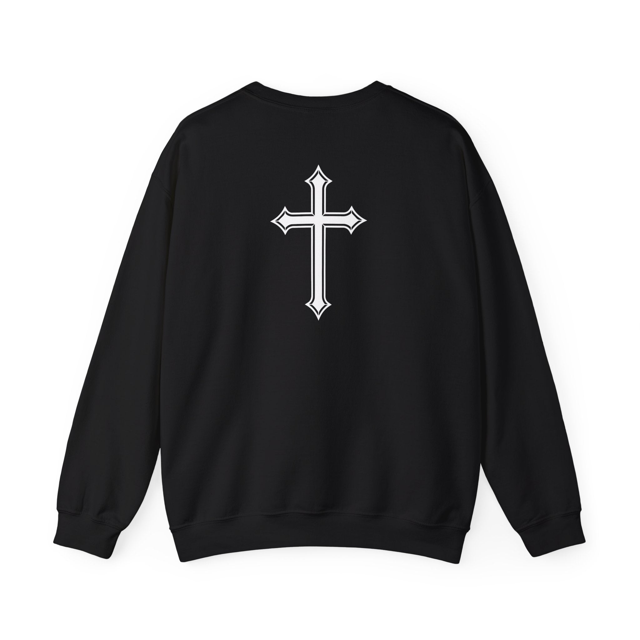 Too Blessed to Listen to the Mess Sweatshirt|Cross on Back | Christian Sweatshirt| Bible Verse Hoodie | Religious Shirt| Faith Tee