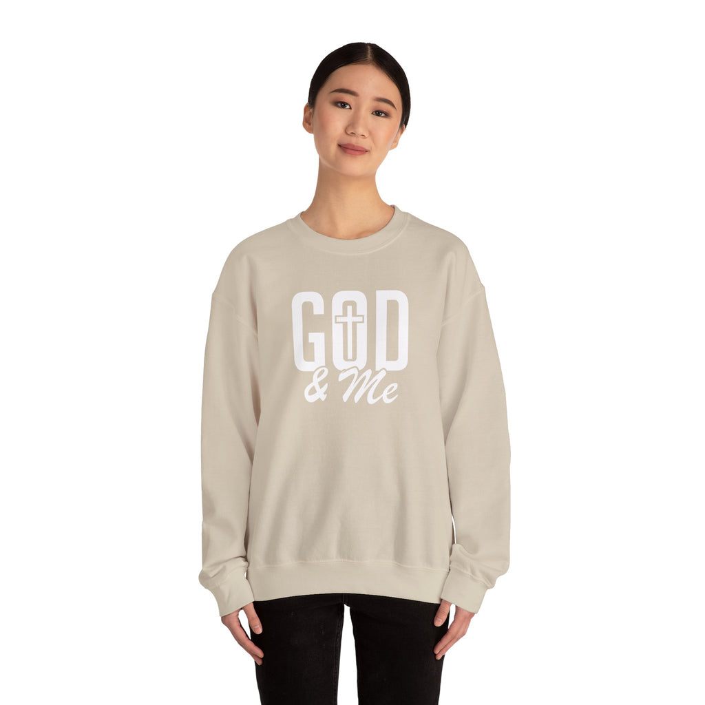 God & Me Sweatshirt | Cross Back Christian Sweater| Religious Gift| God Sweatshirt| God Is Good| Faith Sweate| Jesus Lover