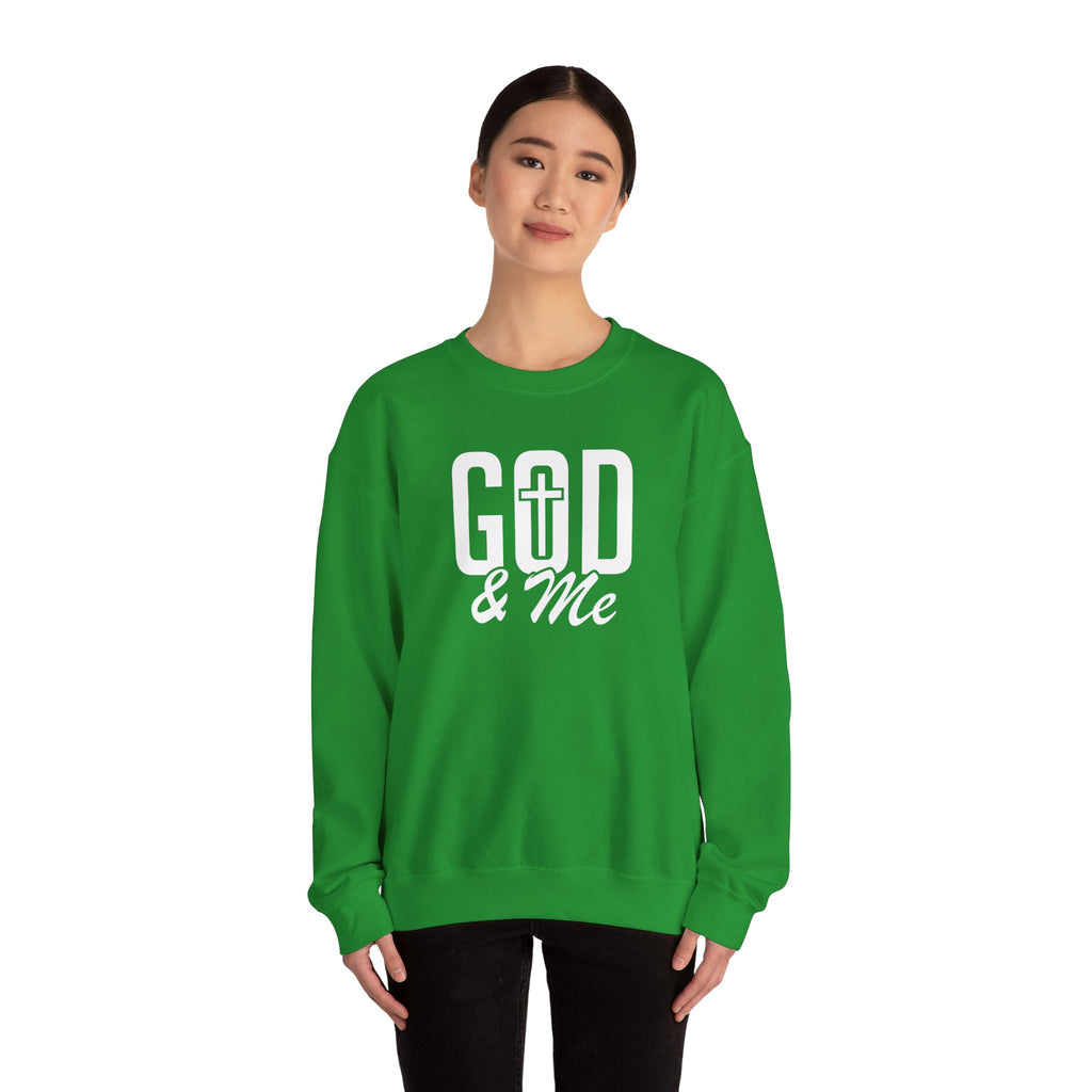 God & Me Sweatshirt | Cross Back Christian Sweater| Religious Gift| God Sweatshirt| God Is Good| Faith Sweate| Jesus Lover