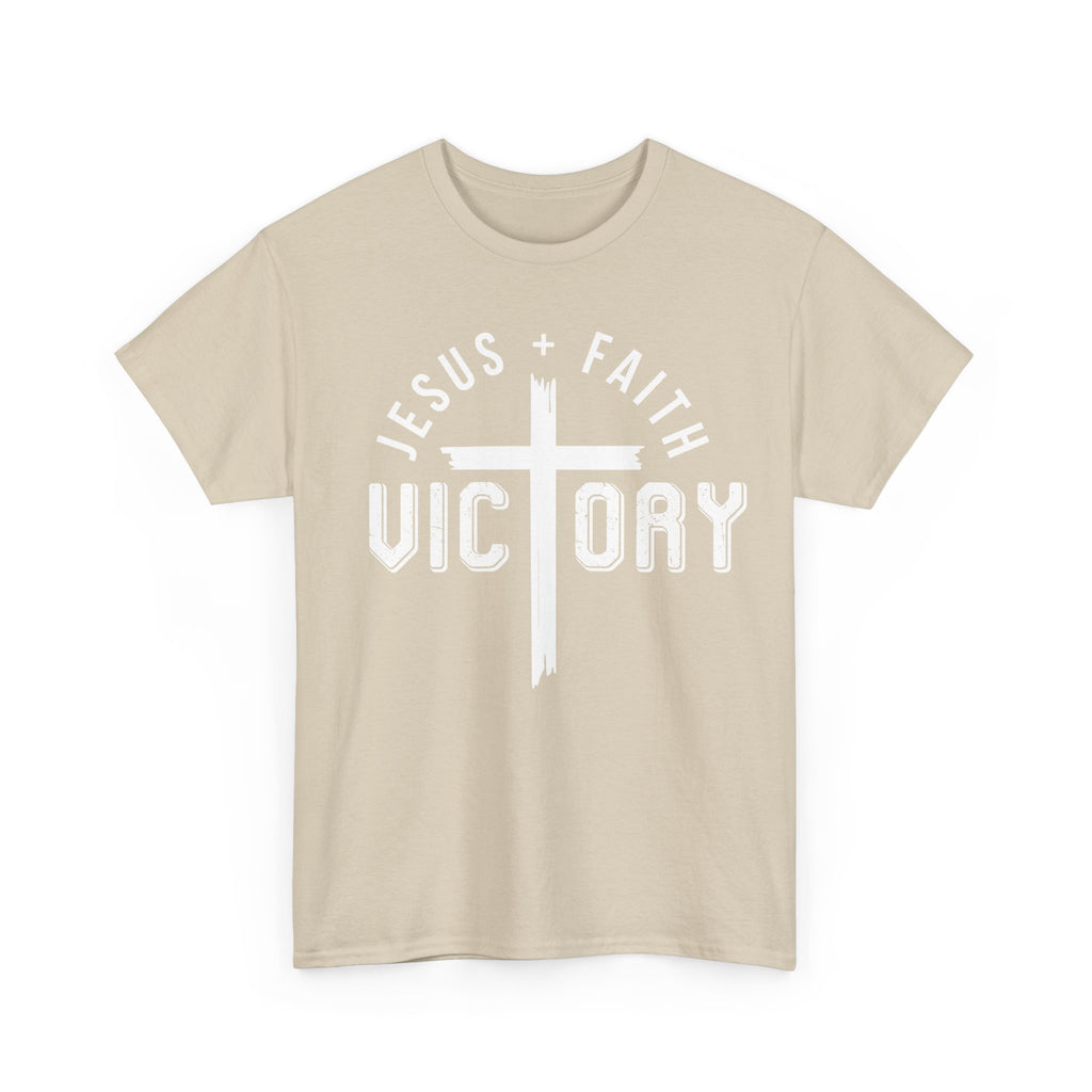 Jesus Faith Victory T-Shirt | Christian Typography Tee