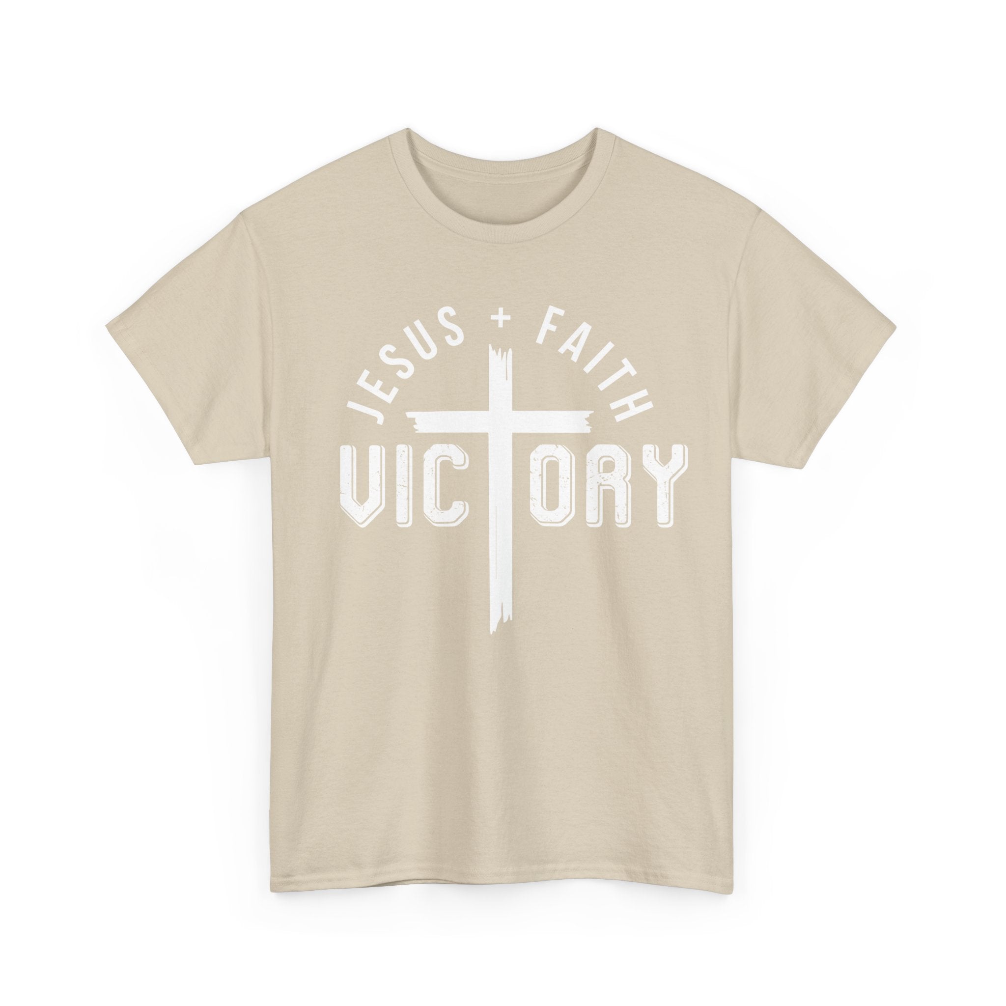 Jesus Faith Victory T-Shirt | Christian Typography Tee