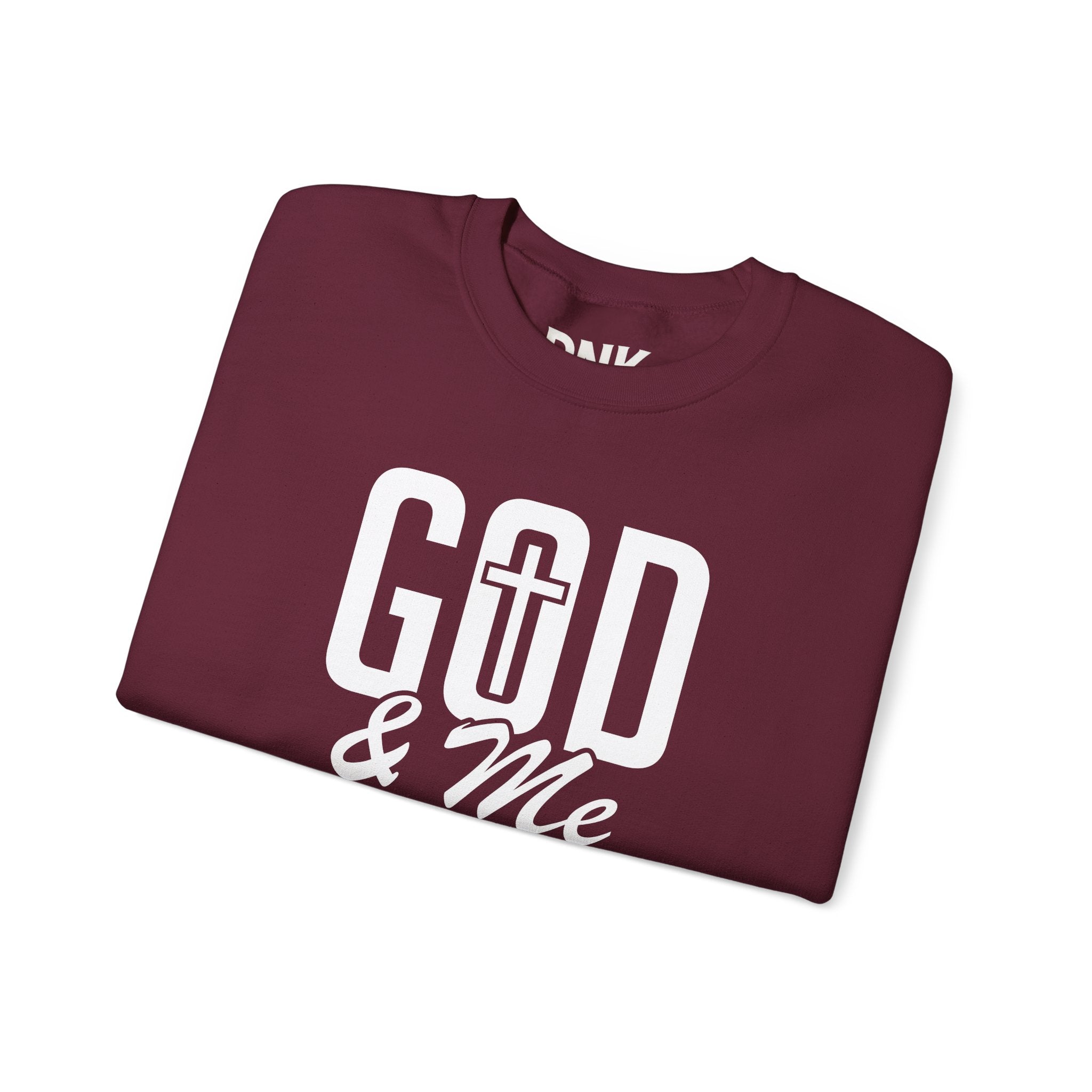 God & Me Sweatshirt | Cross Back Christian Sweater| Religious Gift| God Sweatshirt| God Is Good| Faith Sweate| Jesus Lover