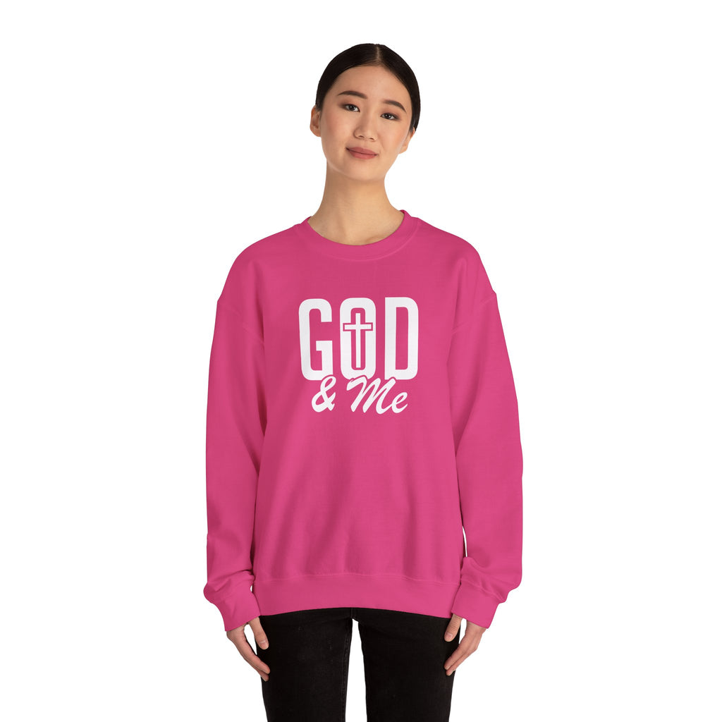 God & Me Sweatshirt | Cross Back Christian Sweater| Religious Gift| God Sweatshirt| God Is Good| Faith Sweate| Jesus Lover