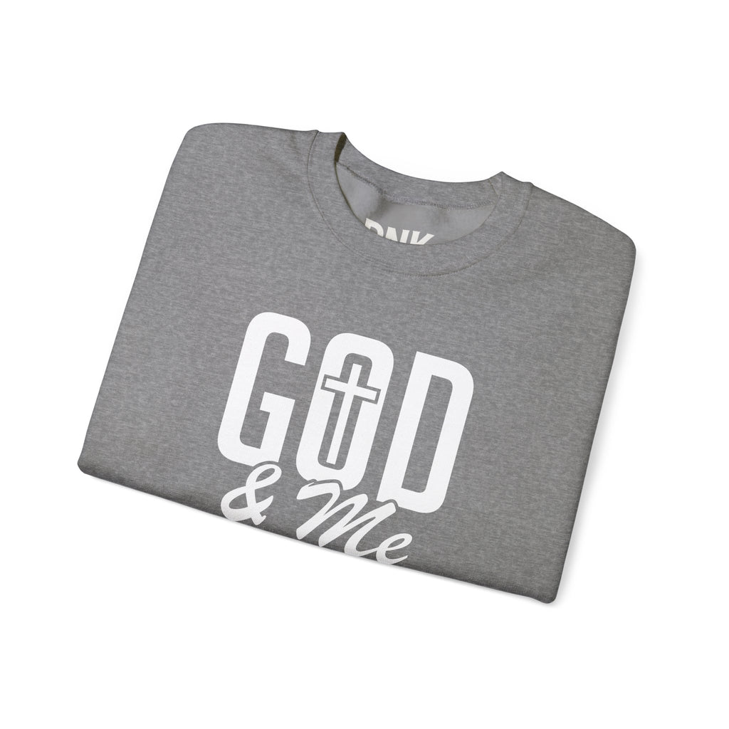 God & Me Sweatshirt | Cross Back Christian Sweater| Religious Gift| God Sweatshirt| God Is Good| Faith Sweate| Jesus Lover