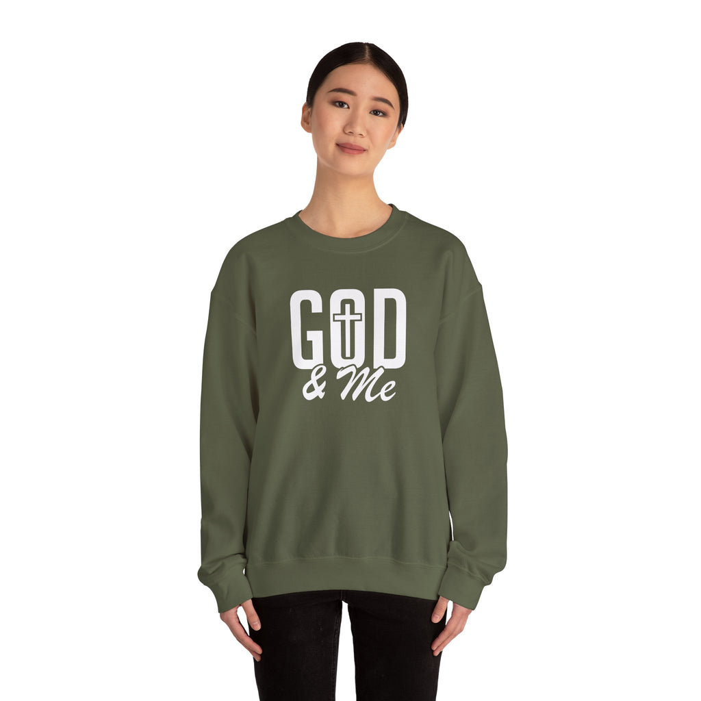 God & Me Sweatshirt | Cross Back Christian Sweater| Religious Gift| God Sweatshirt| God Is Good| Faith Sweate| Jesus Lover