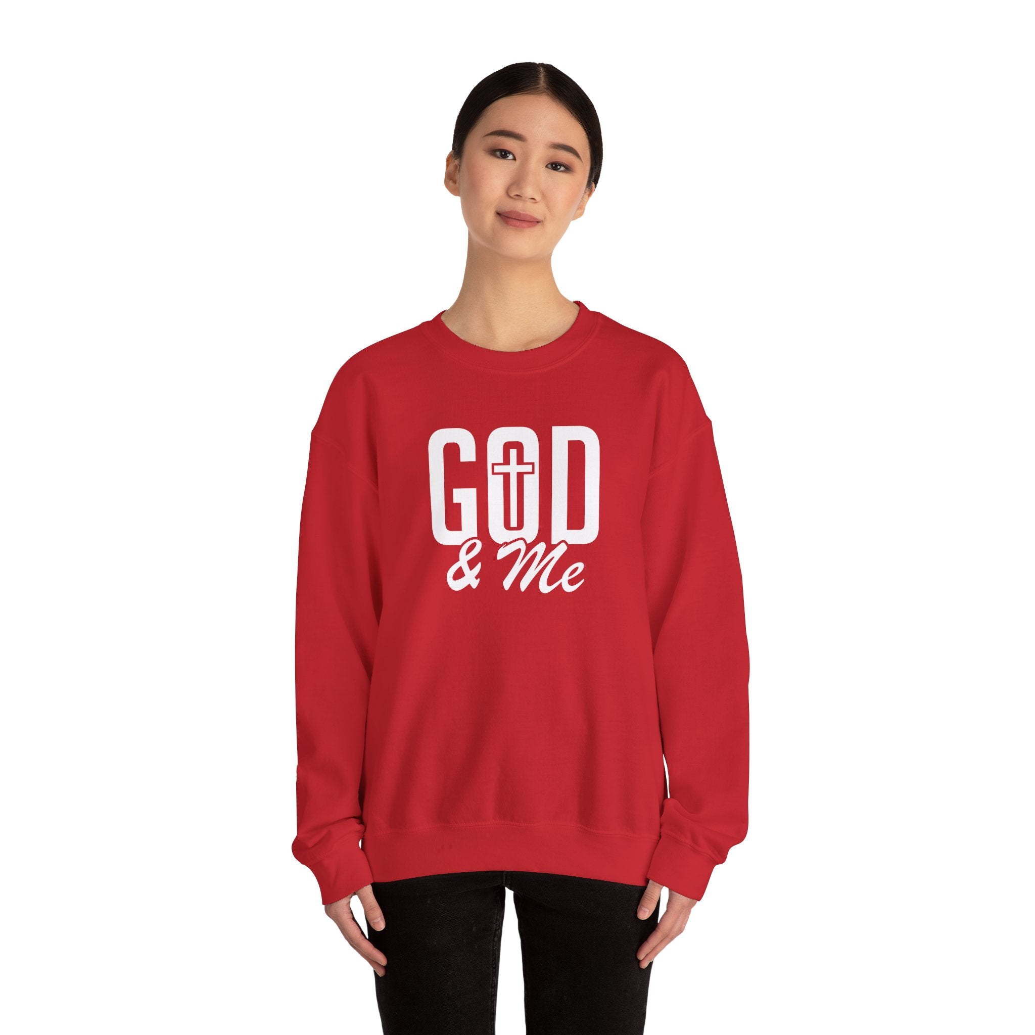 God & Me Sweatshirt | Cross Back Christian Sweater| Religious Gift| God Sweatshirt| God Is Good| Faith Sweate| Jesus Lover