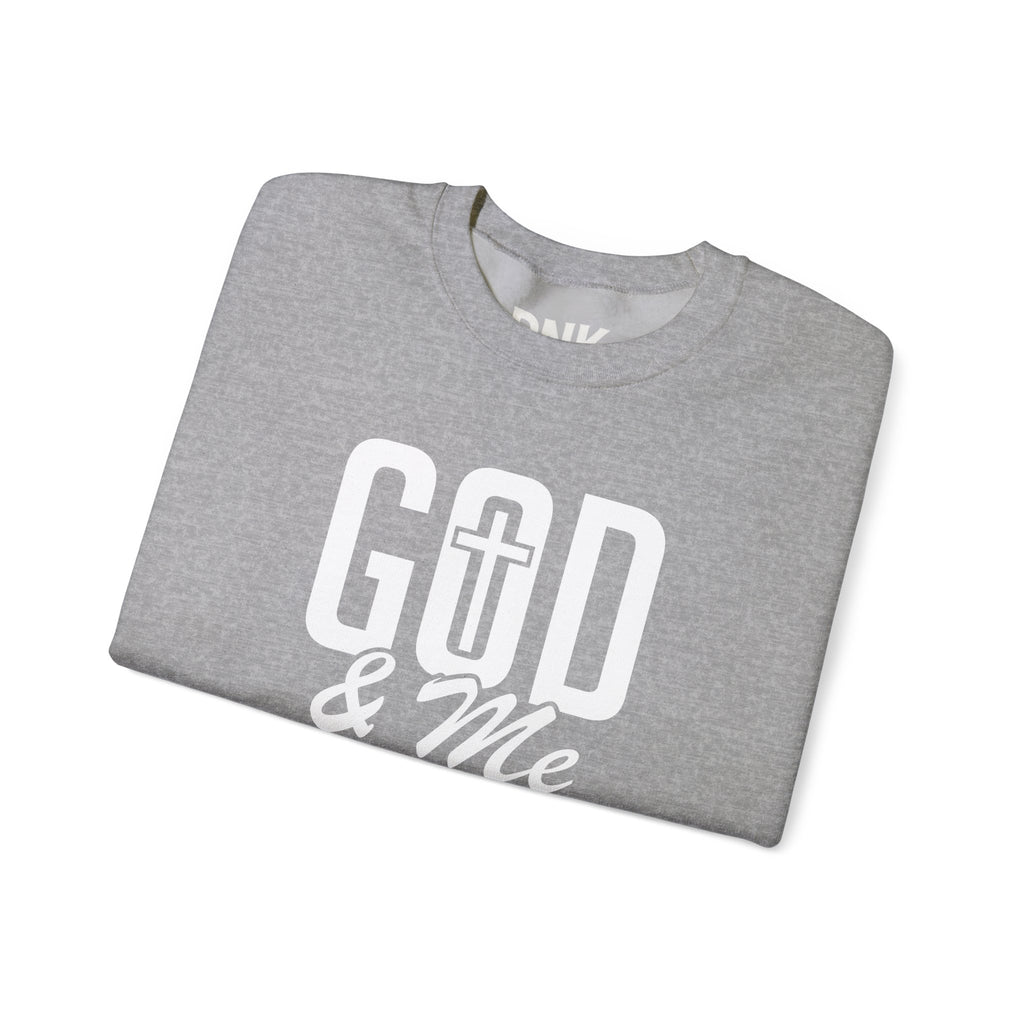 God & Me Sweatshirt | Cross Back Christian Sweater| Religious Gift| God Sweatshirt| God Is Good| Faith Sweate| Jesus Lover