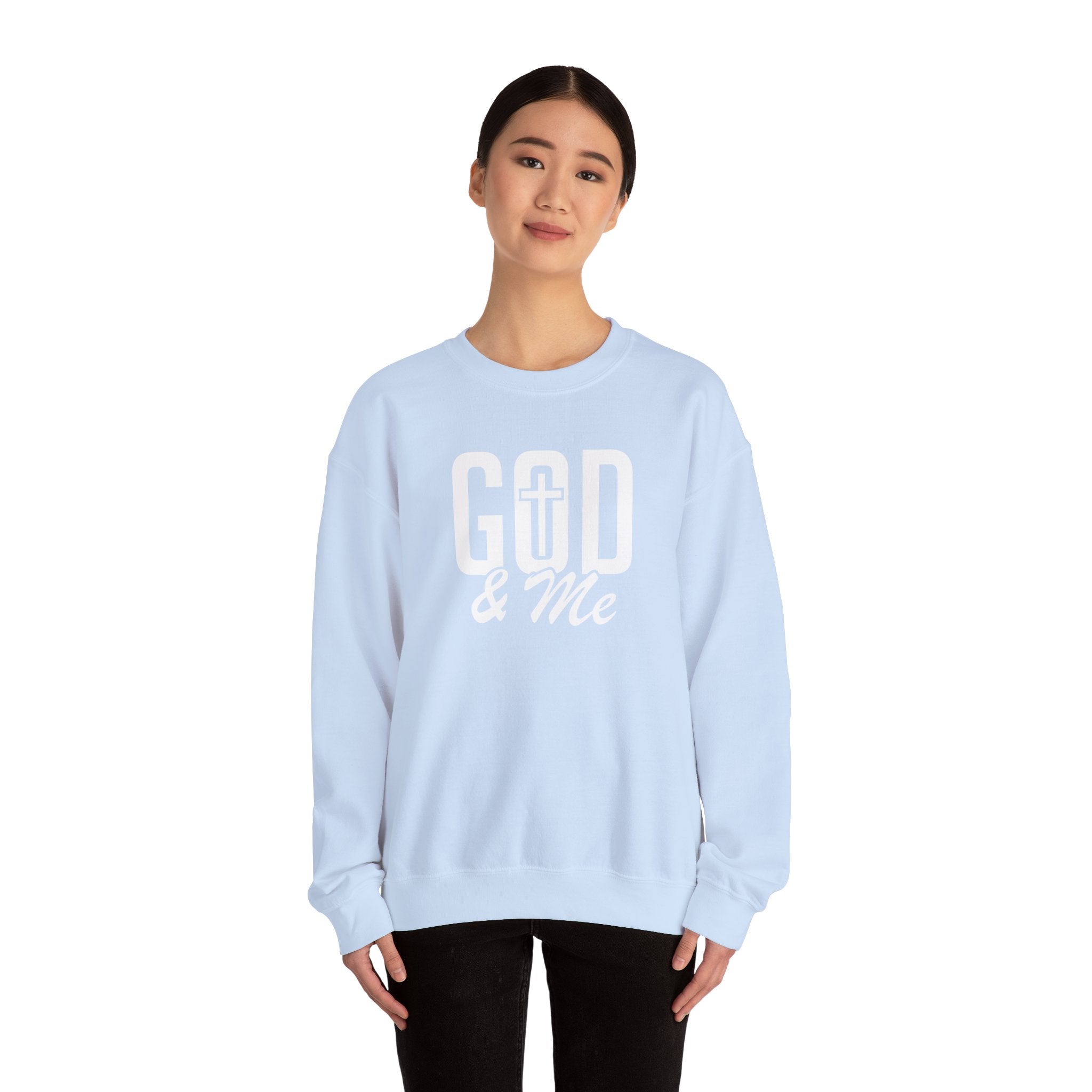 God & Me Sweatshirt | Cross Back Christian Sweater| Religious Gift| God Sweatshirt| God Is Good| Faith Sweate| Jesus Lover