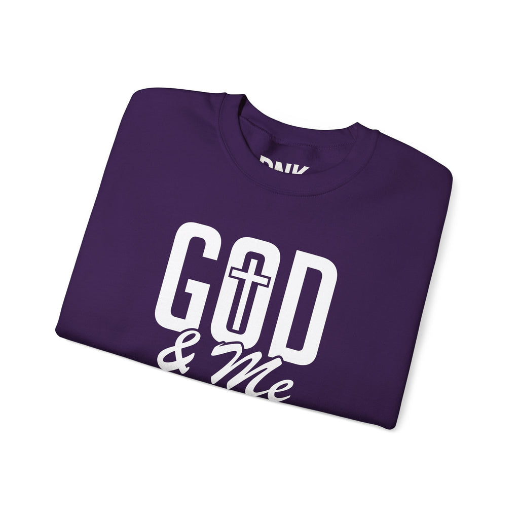 God & Me Sweatshirt | Cross Back Christian Sweater| Religious Gift| God Sweatshirt| God Is Good| Faith Sweate| Jesus Lover