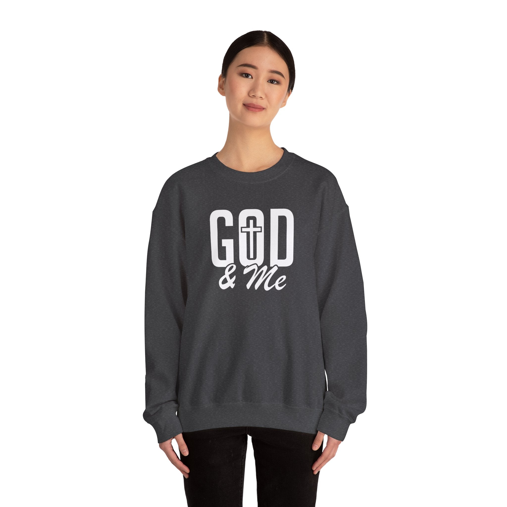 God & Me Sweatshirt | Cross Back Christian Sweater| Religious Gift| God Sweatshirt| God Is Good| Faith Sweate| Jesus Lover