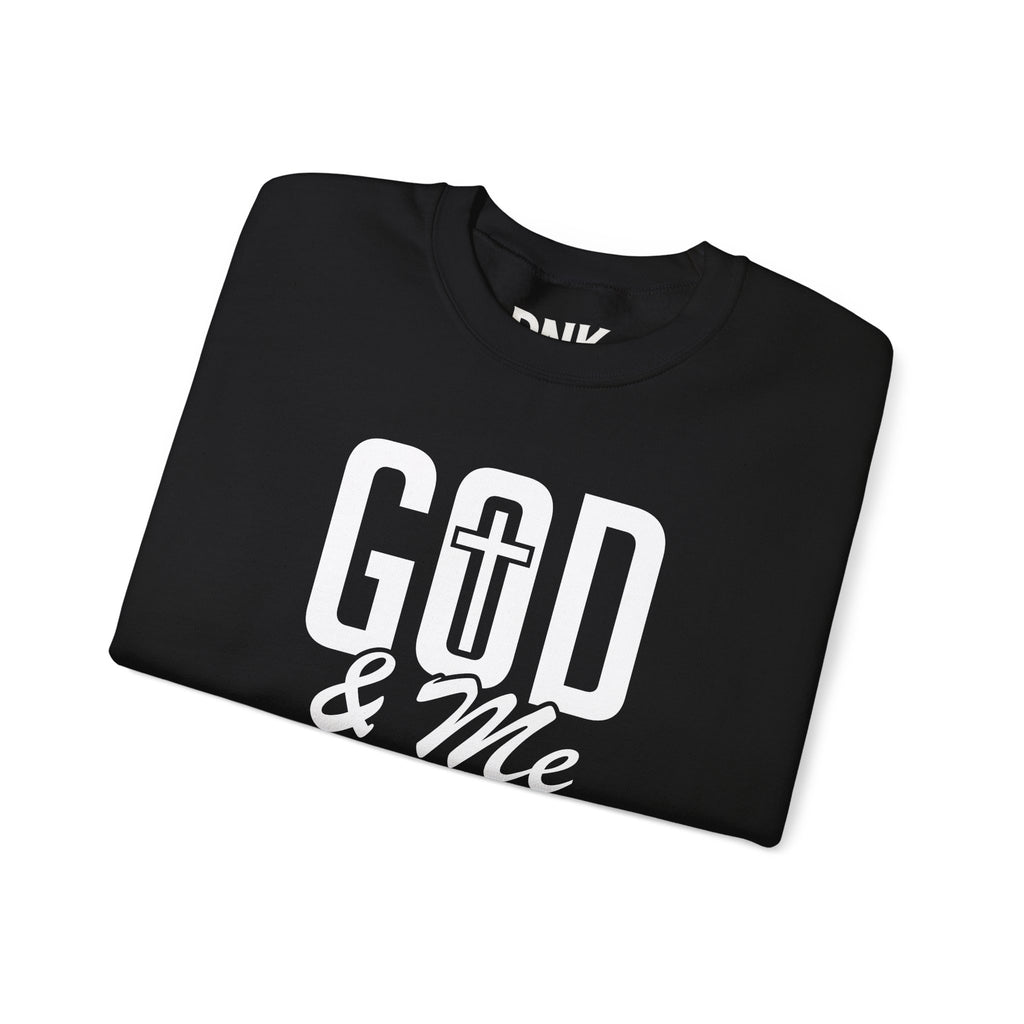 God & Me Sweatshirt | Cross Back Christian Sweater| Religious Gift| God Sweatshirt| God Is Good| Faith Sweate| Jesus Lover