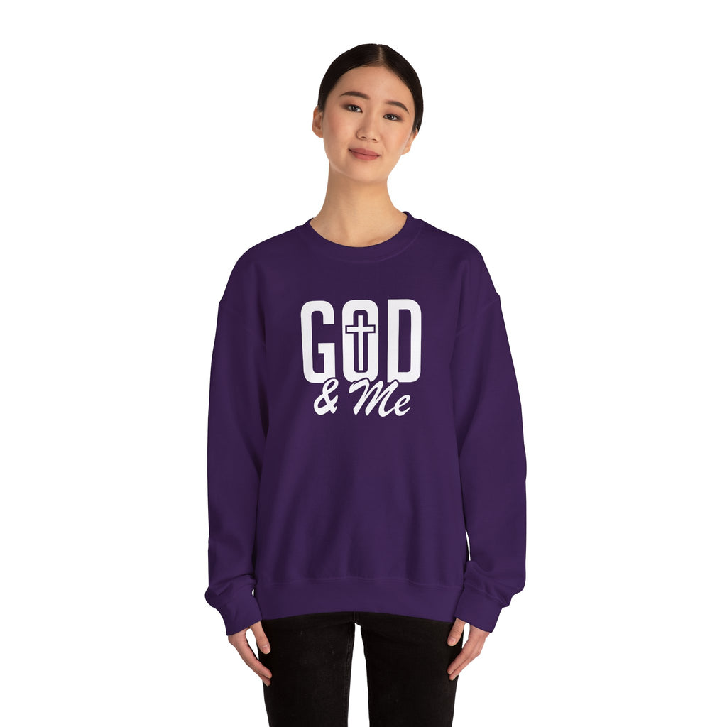God & Me Sweatshirt | Cross Back Christian Sweater| Religious Gift| God Sweatshirt| God Is Good| Faith Sweate| Jesus Lover