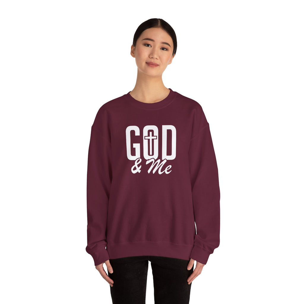 God & Me Sweatshirt | Cross Back Christian Sweater| Religious Gift| God Sweatshirt| God Is Good| Faith Sweate| Jesus Lover