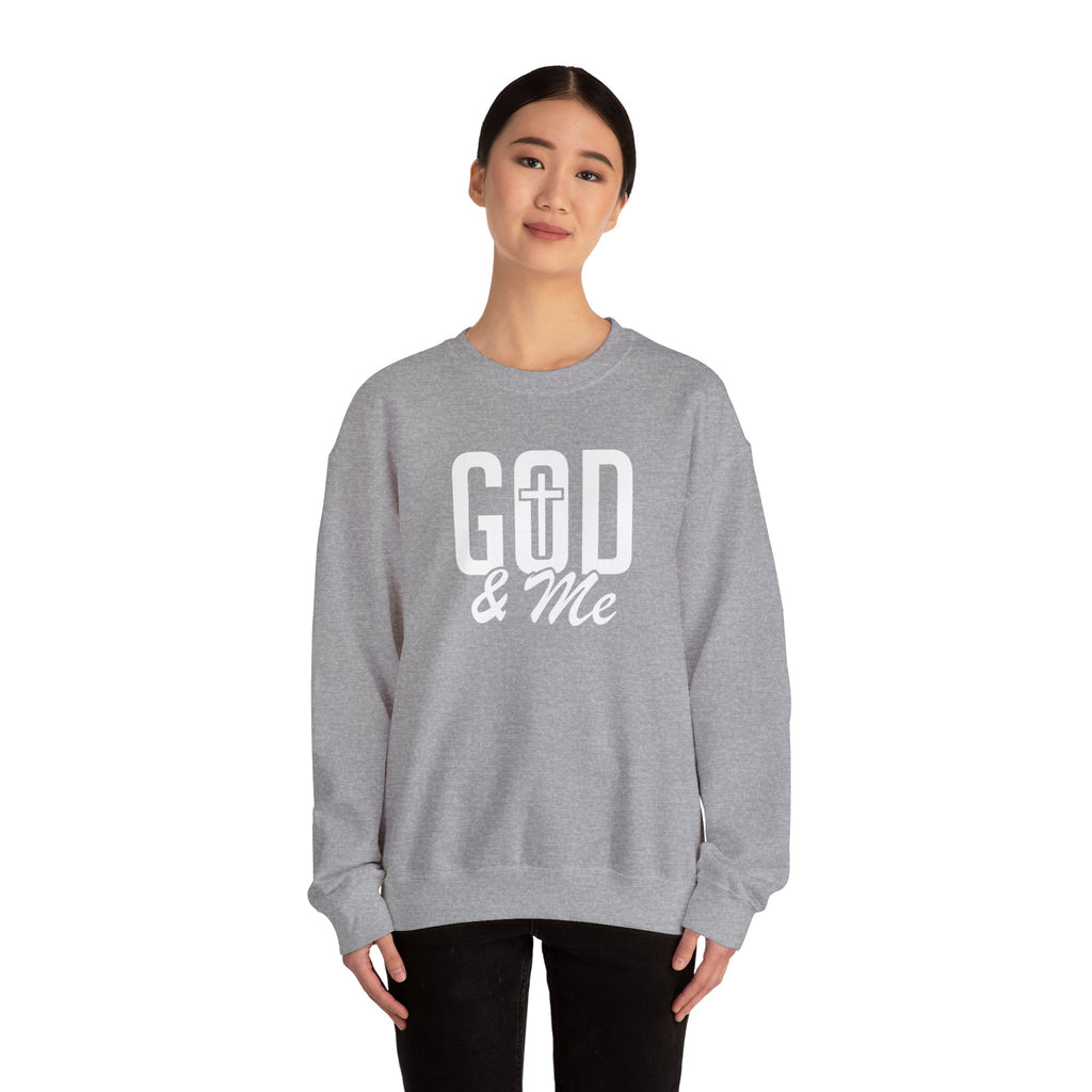 God & Me Sweatshirt | Cross Back Christian Sweater| Religious Gift| God Sweatshirt| God Is Good| Faith Sweate| Jesus Lover