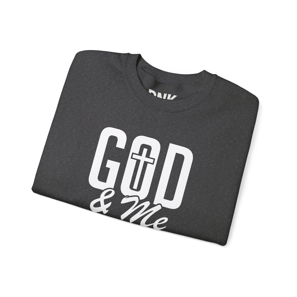 God & Me Sweatshirt | Cross Back Christian Sweater| Religious Gift| God Sweatshirt| God Is Good| Faith Sweate| Jesus Lover