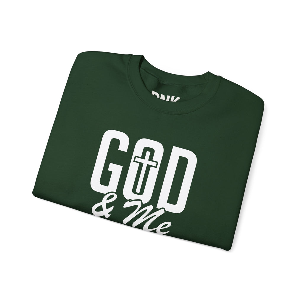 God & Me Sweatshirt | Cross Back Christian Sweater| Religious Gift| God Sweatshirt| God Is Good| Faith Sweate| Jesus Lover